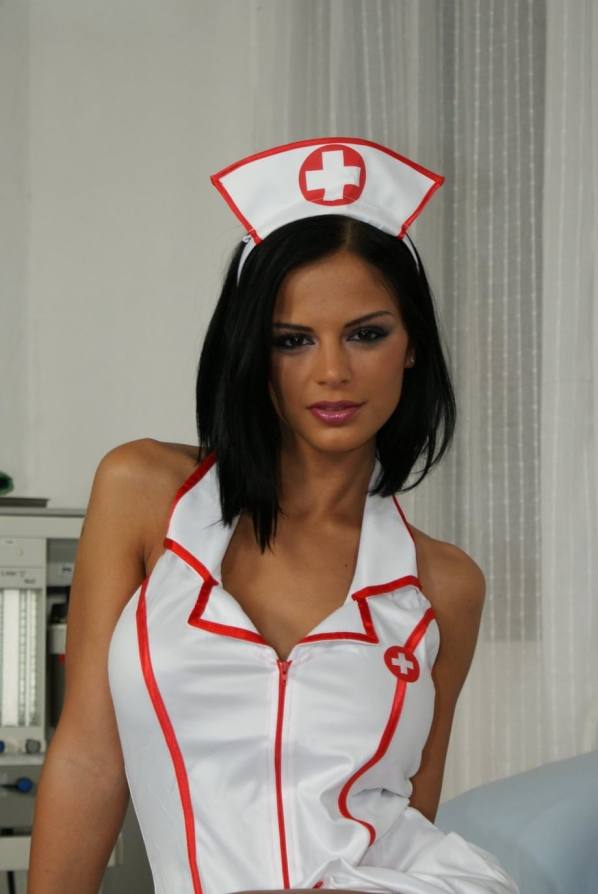 Patient's cock drills Angelika's spread pussy