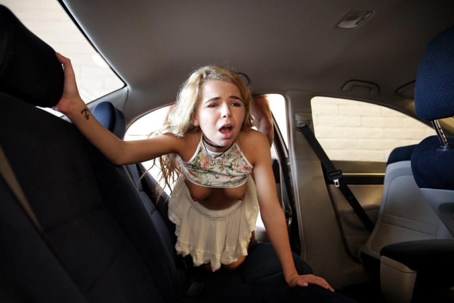 Hard backseat pounding for blonde Alina West