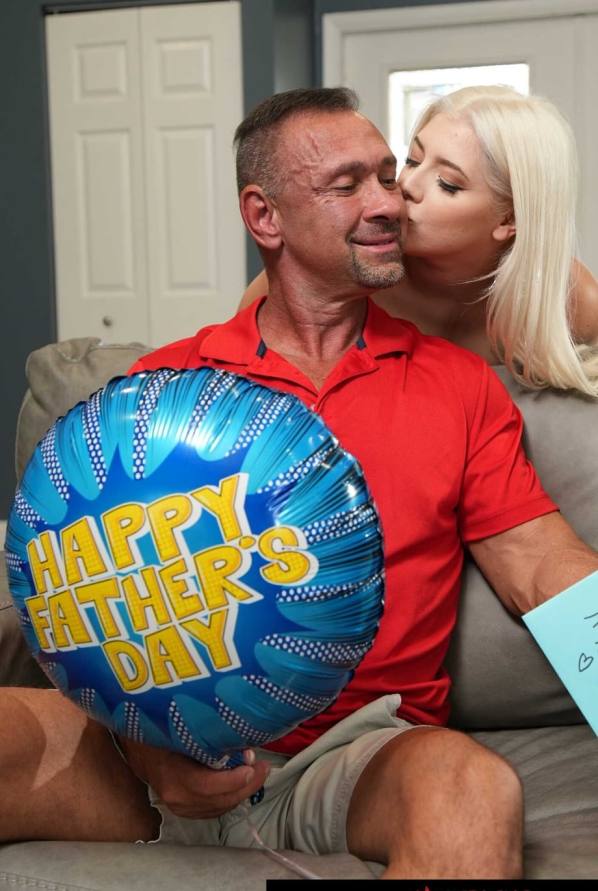 Gia OhMy rides stepdad's huge cock after blowjob