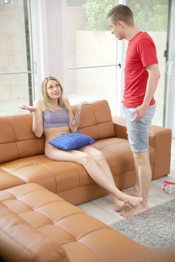 Charlotte Sins gets her pussy fucked by stepdad