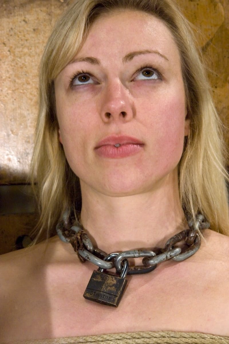 Restrained Blonde Adrianna Nicole Gets Her Mouth Stretched Wide
