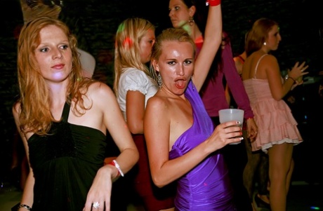 Wasted sluts fuck wild at the club orgy