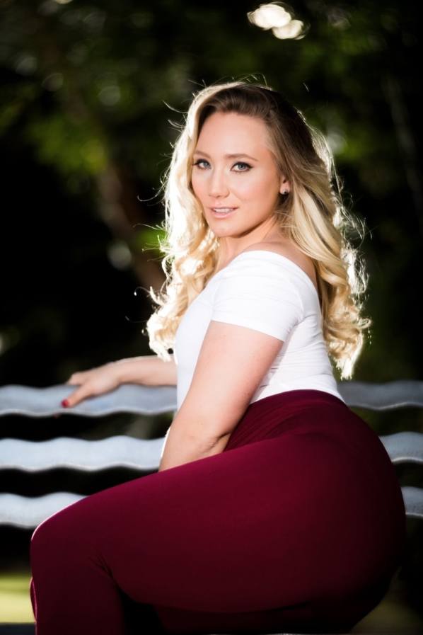 AJ Applegate strips her onesie, fingers wet pussy