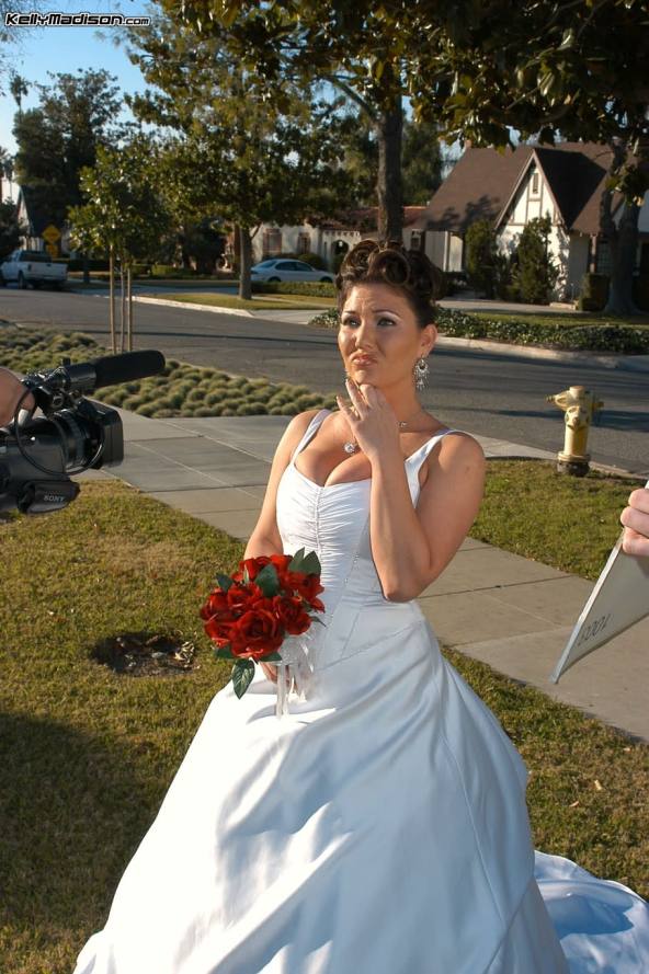 Claire Dames bares huge tits on wedding day