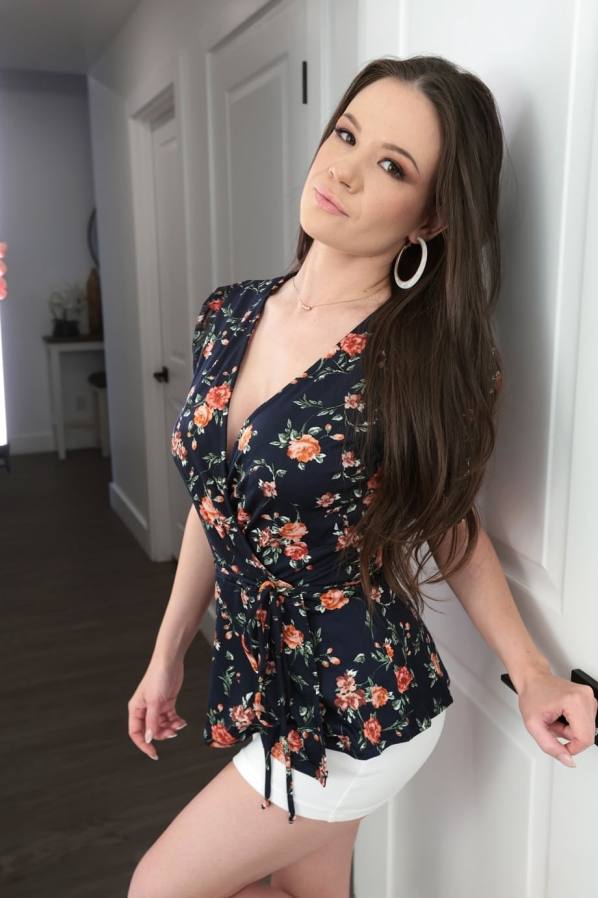 Alison Rey shows big tits, rides stepson's cock