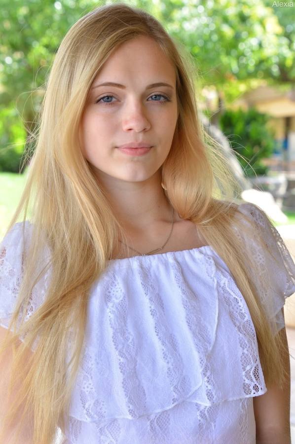 Nude Blonde Alexia Fucks Around On Bed And Street