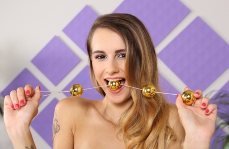 Sex Photo: Adele Unicorn strips, fucks her pussy with toys