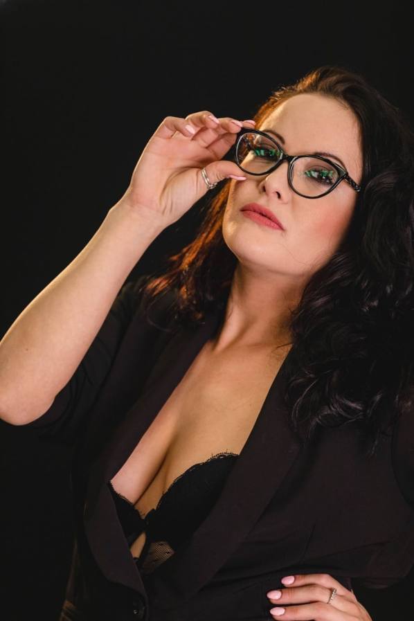 Naked black lingerie show by Dolly Diore