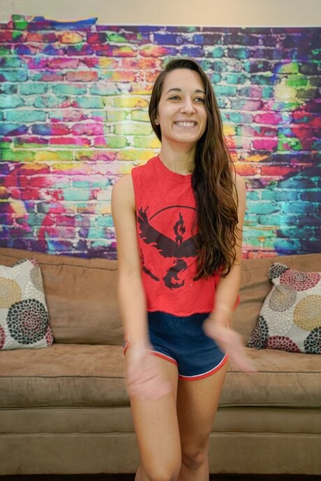 Freya Von Doom strips for yoga, then POV cock slamming