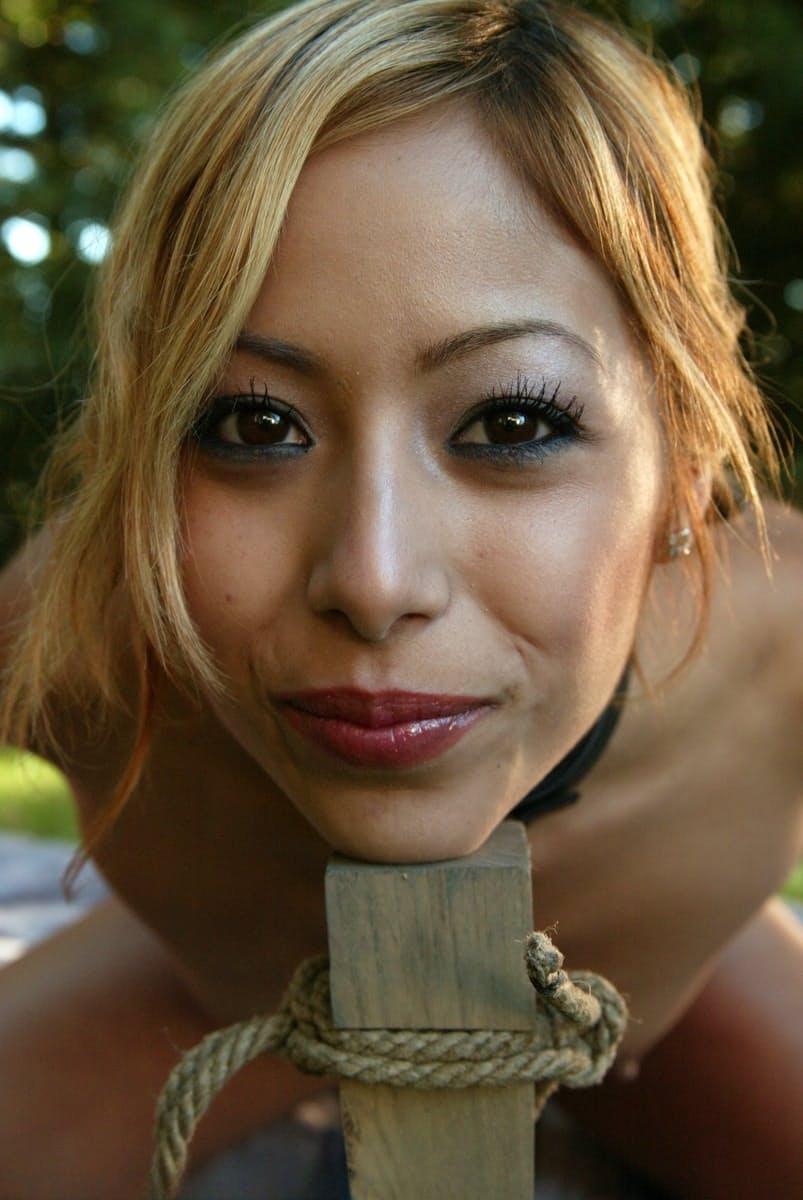 Clothed Husbands Dominate Their Wives at an Outdoor Garden Party