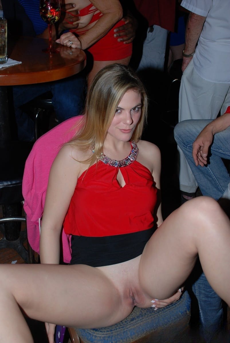Tracy Lick shows big juggs, takes black cock at club