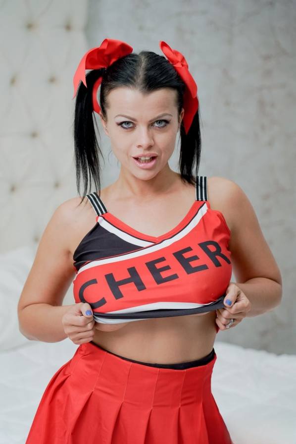 Hard pounding for busty cheerleader Nadia White