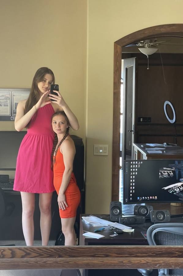 Busty Olivia styles her short dyke GF then hands off the