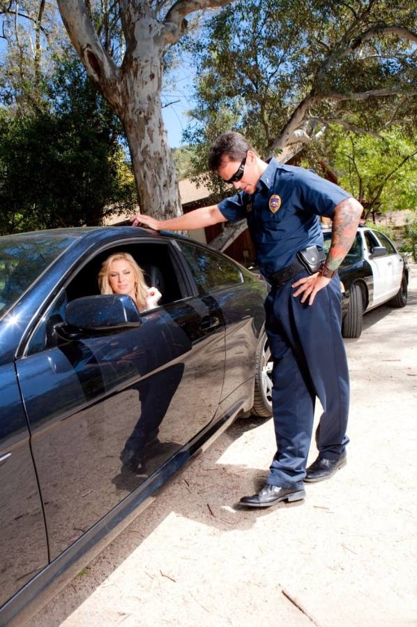 Brooke Banner busted then fucked by cop cock