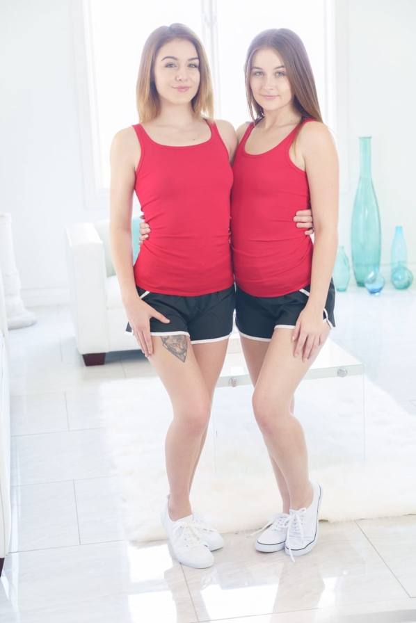 Boyfriend fucks Rosalyn and Danni hard