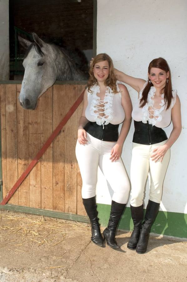Porn photo: Farmhands fuck big tits, then cum on faces